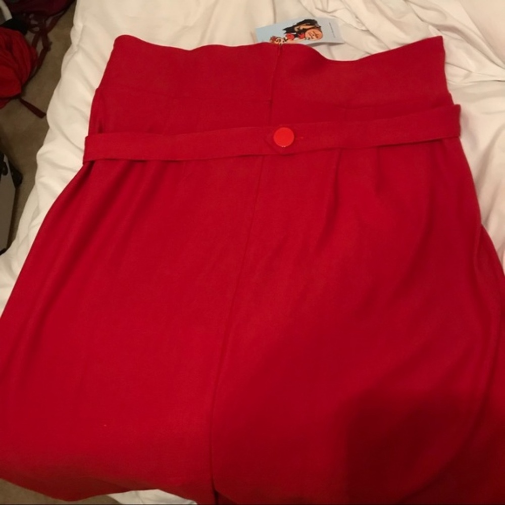 Tatyana Red Vickie High Waisted Pencil Skirt - Picture 4 of 4